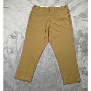 Imogene Willie Pants Large Tan Tapered Button Fly Handcrafted USA Utility